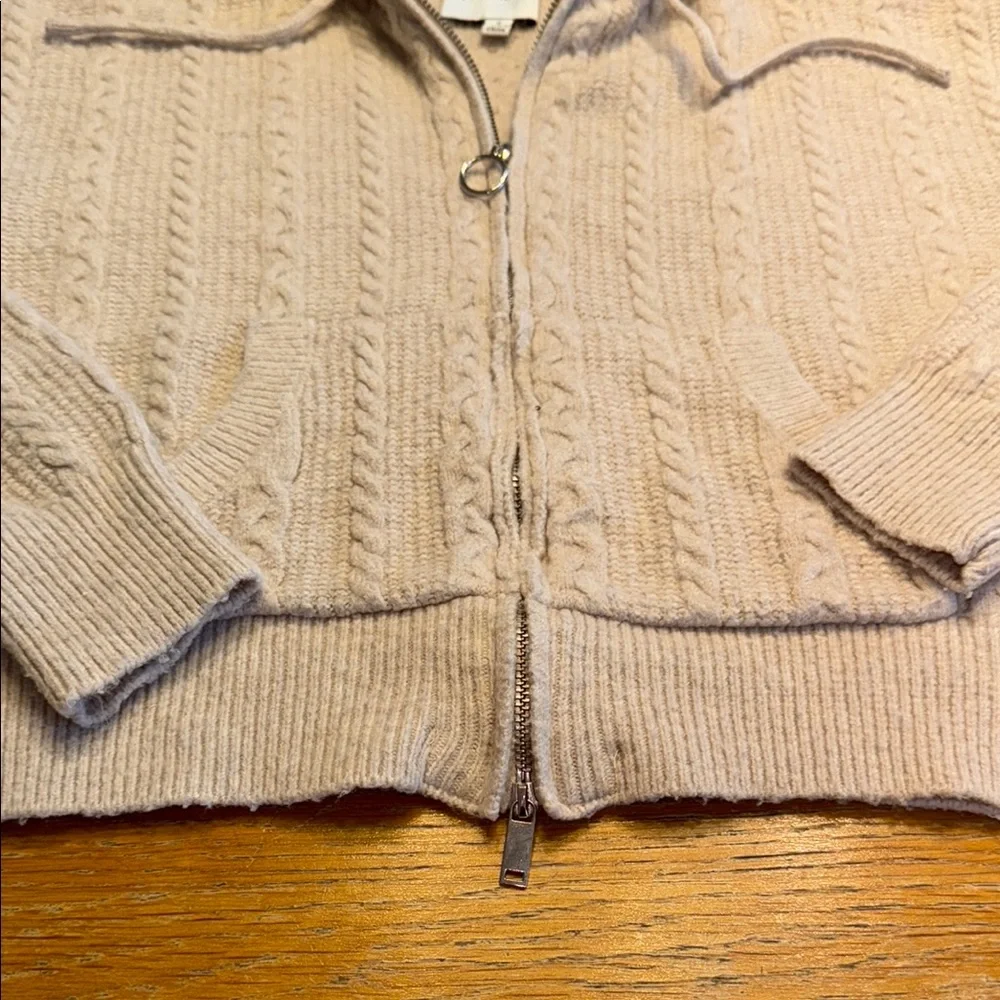 Pink Rose Cream Cozy Cable Knit Cardigan - Picture 4 of 4